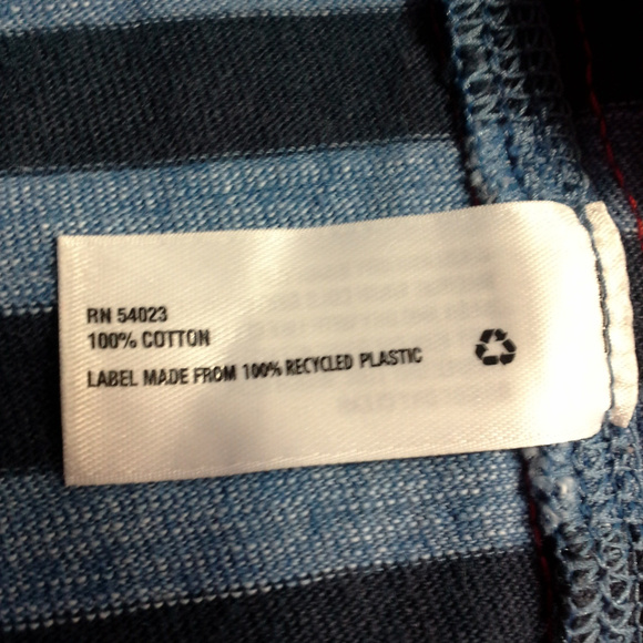 Gap top t-shirt Size S Blue stripes Back buttons - Picture 7 of 8